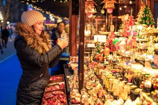 The market has something for everyone, including Christmas decorations