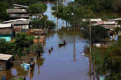 At least six people have died after flooding and landslides caused by heavy rain in Rio Grande do Sul, Brazil