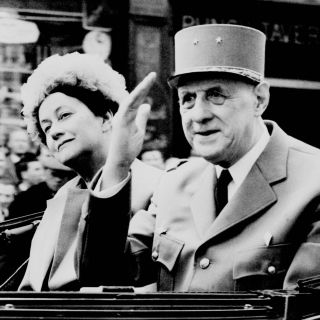 Charles de Gaulle and his wife, Yvonne, on a state visit to London in 1960