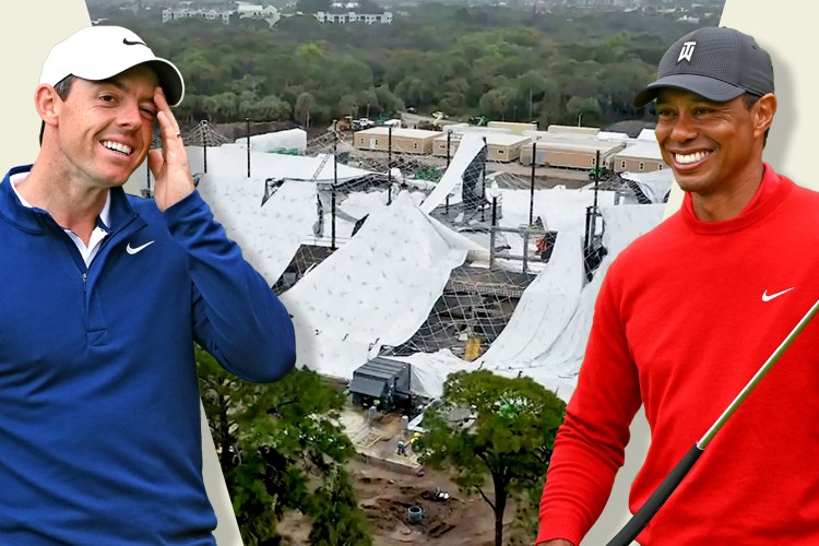 Woods and McIlroy deflated as dome collapse delays indoor event by a year