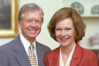 Jimmy and Rosalynn Carter during his first term as president; she was one of his closest advisers and sat in on cabinet meetings